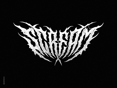 Scream black metal logo caligraphy logo death metal logo gothic lettering gothic logo lettering logo music band music logo scream typography