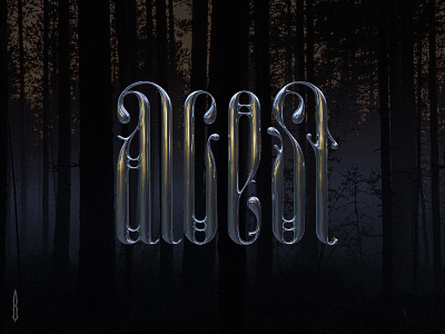 Alcest 3d lettering 3d logo alcest black metal chrome art chrome lettering chrome logo death metal gothic hrom typography lettering logotype night