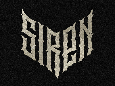 Siren ancient gothic lettering logo logotype modern siren