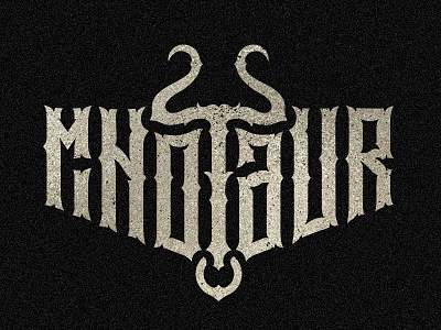 Minotaur ancient branding dark gothic illustration letter lettering logotype mark modern typography