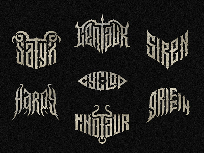 Logobestiary ancient gothic lettering logo logotype modern style