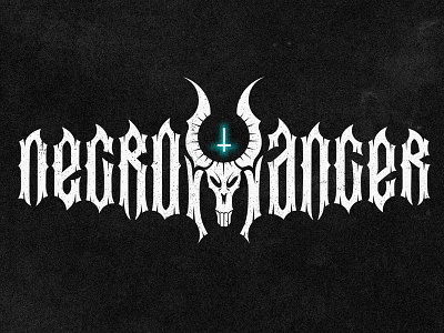 Necromancer gothic letter lettering logo logotype modern