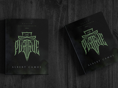 Albert Camus "The Plague" book book art gothic illustration letter lettering logotype modern plague typography