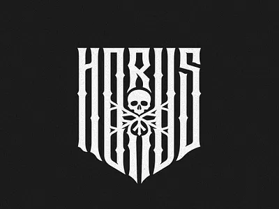 horus dark gothic high style lettering logo logotype typography