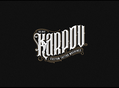 Karpov dark gothic letter lettering logo logotype modern typography vintage vintage lettering vintage logo