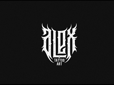 Alex tatto art branding dark design gothic letter lettering logo logotype modern typography