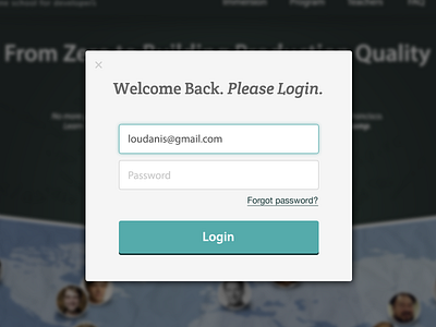 Login window