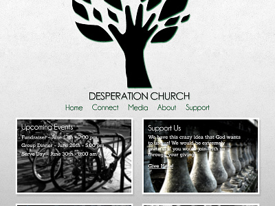 Church Website church flat design green simple web design