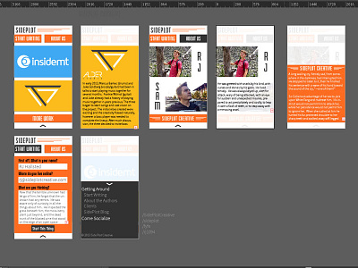 Side Plot Mobile WIP flat design mobile responsive side plot creative web work in progress