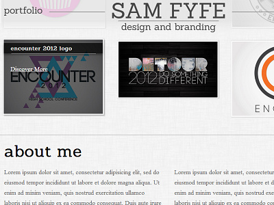 Sam Fyfe Design designer graphic portfolio web website