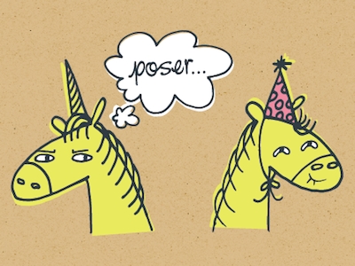 Party-corn birthday horse illustration party unicorn