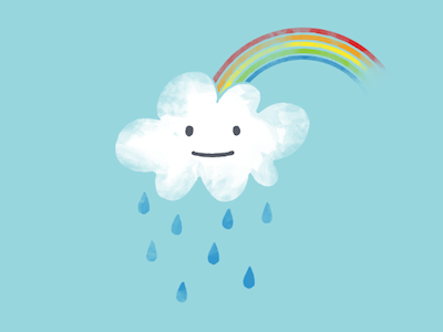 Rainy Day Rainbow cloud illustration rainbow vector