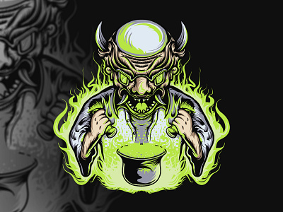 experimental artworks black branding charachter design graphic art graphic artist graphic design green hello dribbble illustration illustrator monster