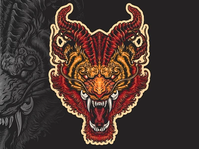 Mythical Lion head artworks band merch brand design branding charachter cover design dark art design fangs graphic art graphic artist graphic design hello dribbble illustration illustrations illustrator lion king merch design merchandise tshirt design