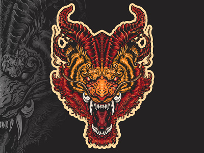 Mythical Lion head artworks band merch brand design branding charachter cover design dark art design fangs graphic art graphic artist graphic design hello dribbble illustration illustrations illustrator lion king merch design merchandise tshirt design