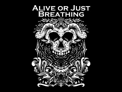 Alive Or Just Breathing artworks band band merch bands branding charachter design graphic art graphic artist graphic design hello dribbble illustration illustrator logo mecrh