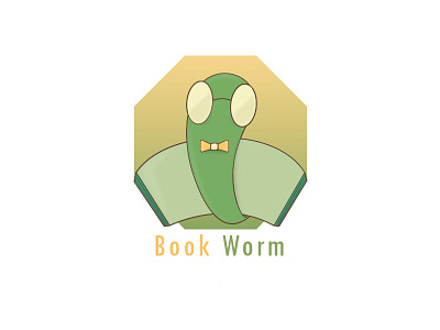 Challenge #14 - Thirty Logos Challenge (version 2) book branding graphicdesign graphics illustration logo logochallenge newbie thirtylogos worm