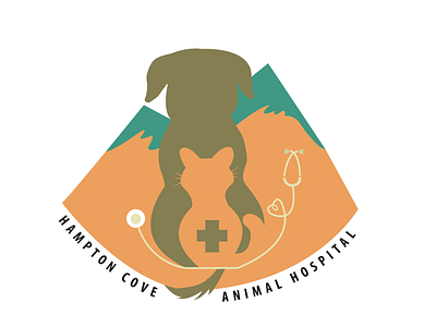 Thirty Logos Challenge #19 - Hampton Cove animalhostpital animals beginner branding cat dog graphicdesign graphics illustration logo logochallenge newbie thirtylogos