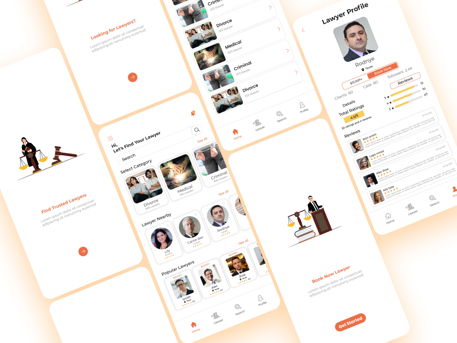 Lawyers Consultation App UI Design by Spurt Digital on Dribbble