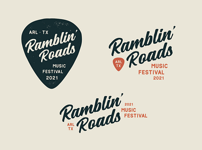 Ramblin' Roads Music Festival branding festival logo music