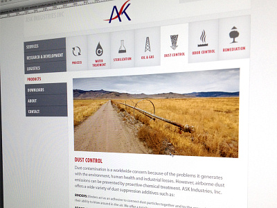 ASK website icons navigation website