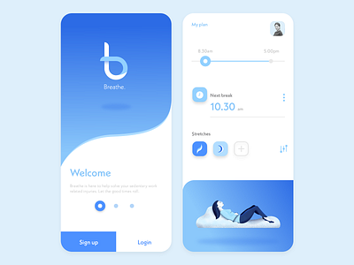 Mobile App - Health blue branding clean design clean ui dashboard ui digital design digital illustration health health app illustration login page logo design mobile app mobile ui ui uxui