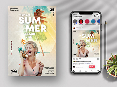 Summer Beach Party – Flyer & Insta Post (PSD)