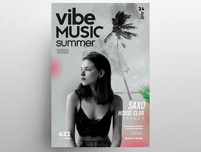 Vibe Summer Free PSD Flyer Template club event flyer flyer design flyerdesign free flyer free psd flyers party poster poster design psd psd flyer psd flyer template