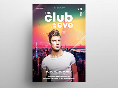 Club Eve Party Free PSD Flyer Template