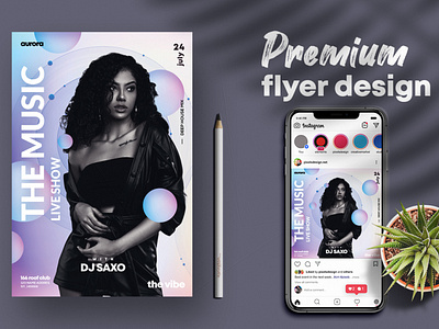 TheMusic Live Show PSD Flyer Template