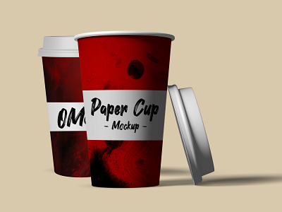 Free 2 Paper Cup Mockup