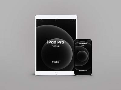 Free iPhone 12 Pro with iPad Pro Mockup