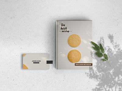 Free Book Cover & Card Mockup (PSD)