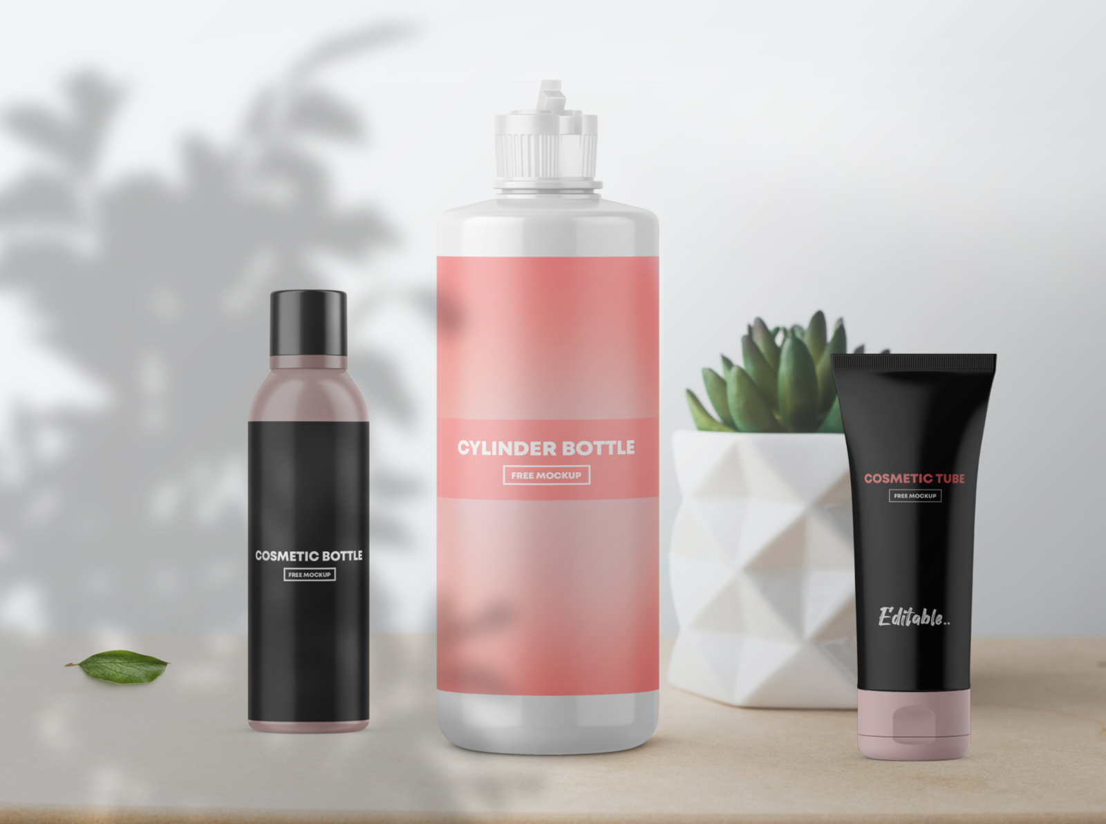 Download Free Cosmetic Bottles Packaging Mockup By Pixelsdesign Net On Dribbble PSD Mockup Templates