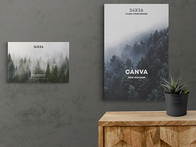 2 Canva Scene Free Mockup canva canva mockup free mockups mockup mockup design poster canva mockup poster mockup psd scene