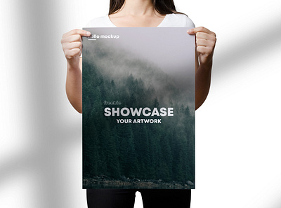 Holding A3 Flyer Free Mockup a3 flyer mockup free mockup freemockups holding poster mockup mockup psd