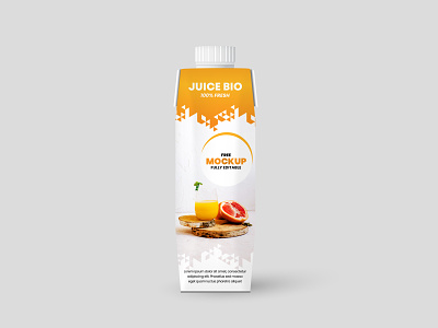 Juice Box Packaging Free Mockup