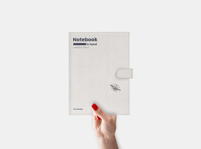 Leather Notebook in Hand Free Mockup freemockup leather mockup design mockups notebook mockup psd psd mockup
