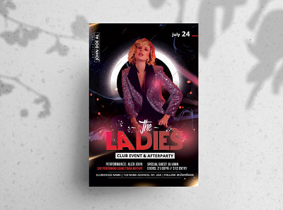 The Ladies Party Free PSD Flyer Template club event flyer free flyer free psd flyers psd template vibe