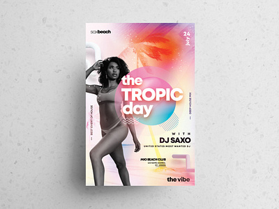 The Tropic Party Free PSD Flyer Template