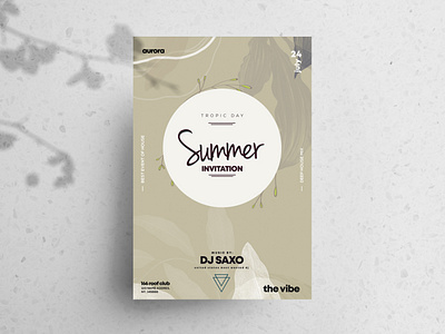 Summer Invitation Free PSD Flyer Template