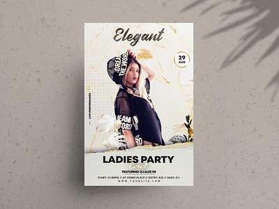 White & Gold Elegant Free PSD Flyer Template