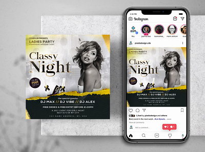Classy Event Free Instagram Banner Template banner banner ad dj free banner free psd instagram music psd template