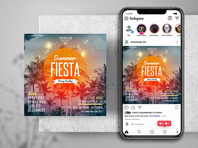 Summer Fiesta Free Instagram Banner Template