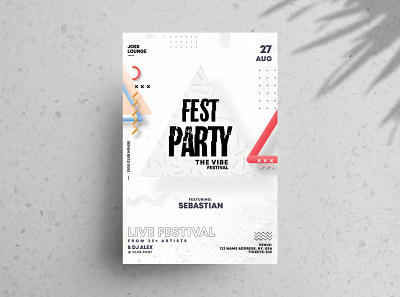 Festival Party Free PSD Flyer Template design flyer free flyer free poster party poster psd flyer template