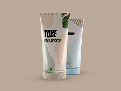 2 Cosmetic Tubes Free Mockup design free mockup mockup package packaging psd mockups tube tube psd mockup tubemockup