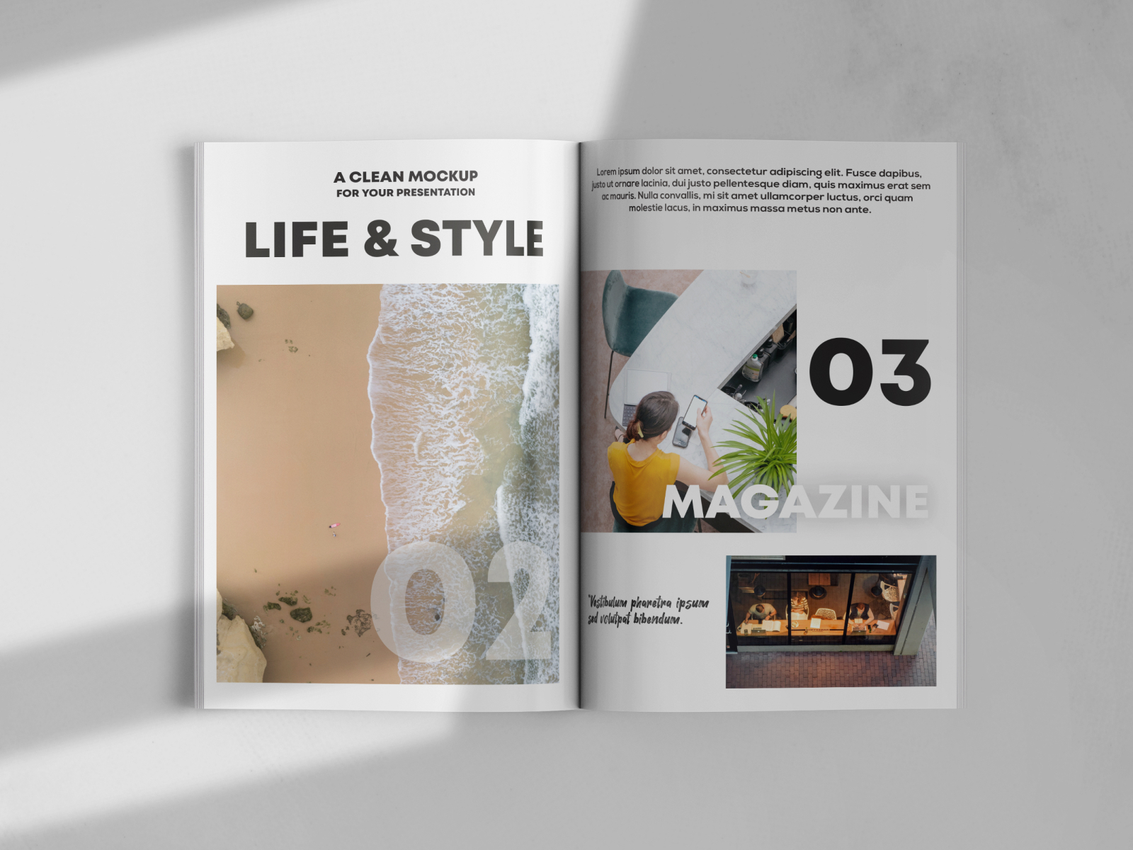 Opened Magazine Free Mockup by Pixelsdesign.net on Dribbble