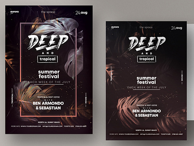 Deep & Tropical PSD Flyer Templates