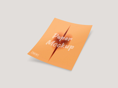 Single Isometric Paper Free Mockup design flyer mockups free mockups freebie mockup paper mockup psd mockup