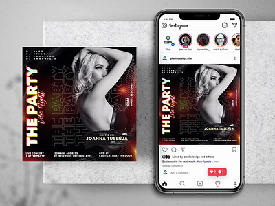 Nightout Party Free Instagram Banner (PSD)